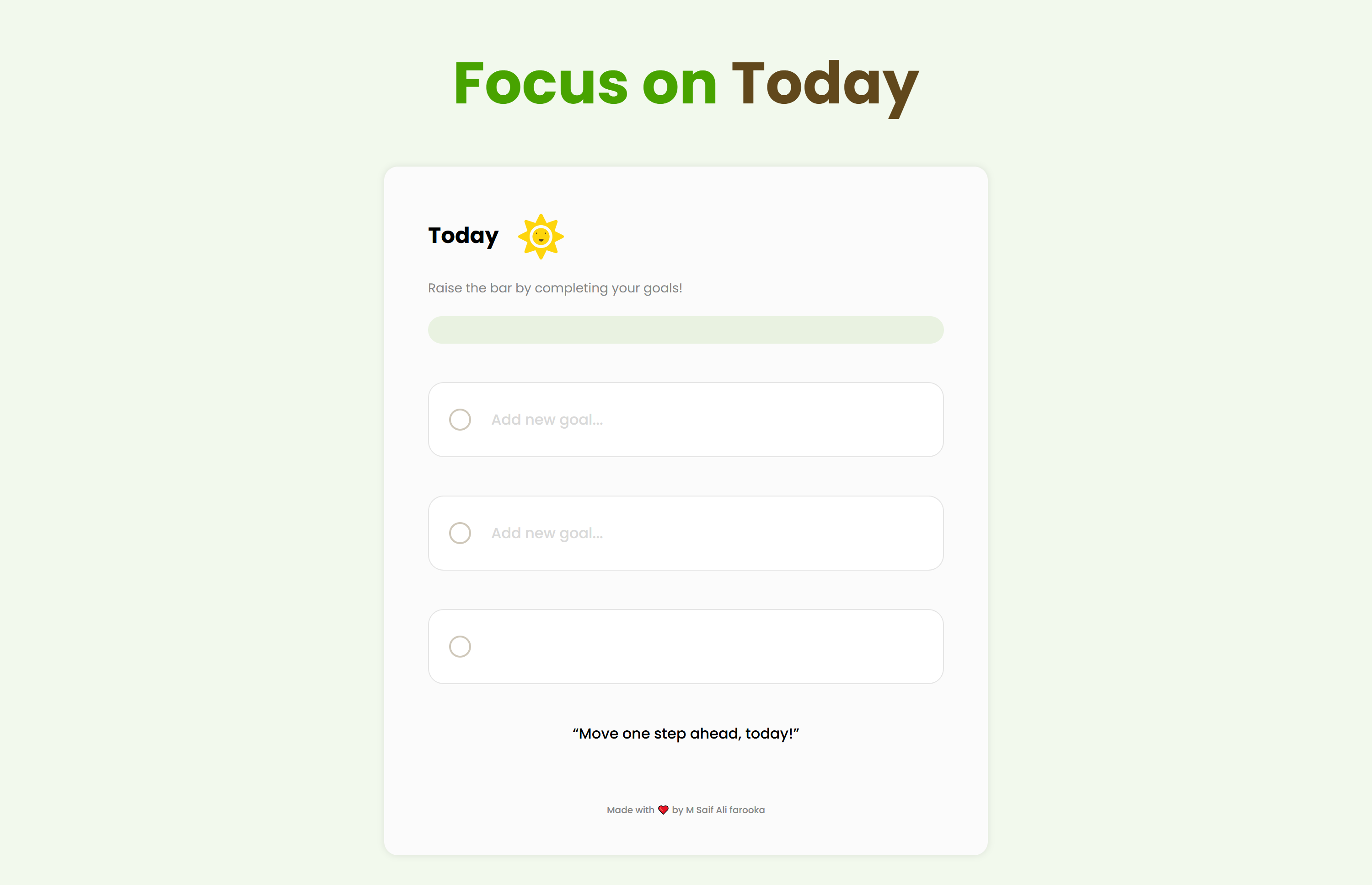 Focus on Today